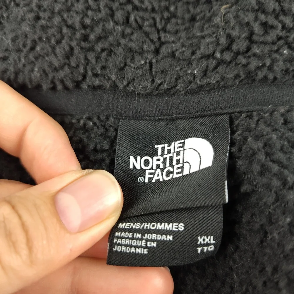 The North Face Dunraven Sherpa Fleece Jacket Mens XXL Full Zip Black